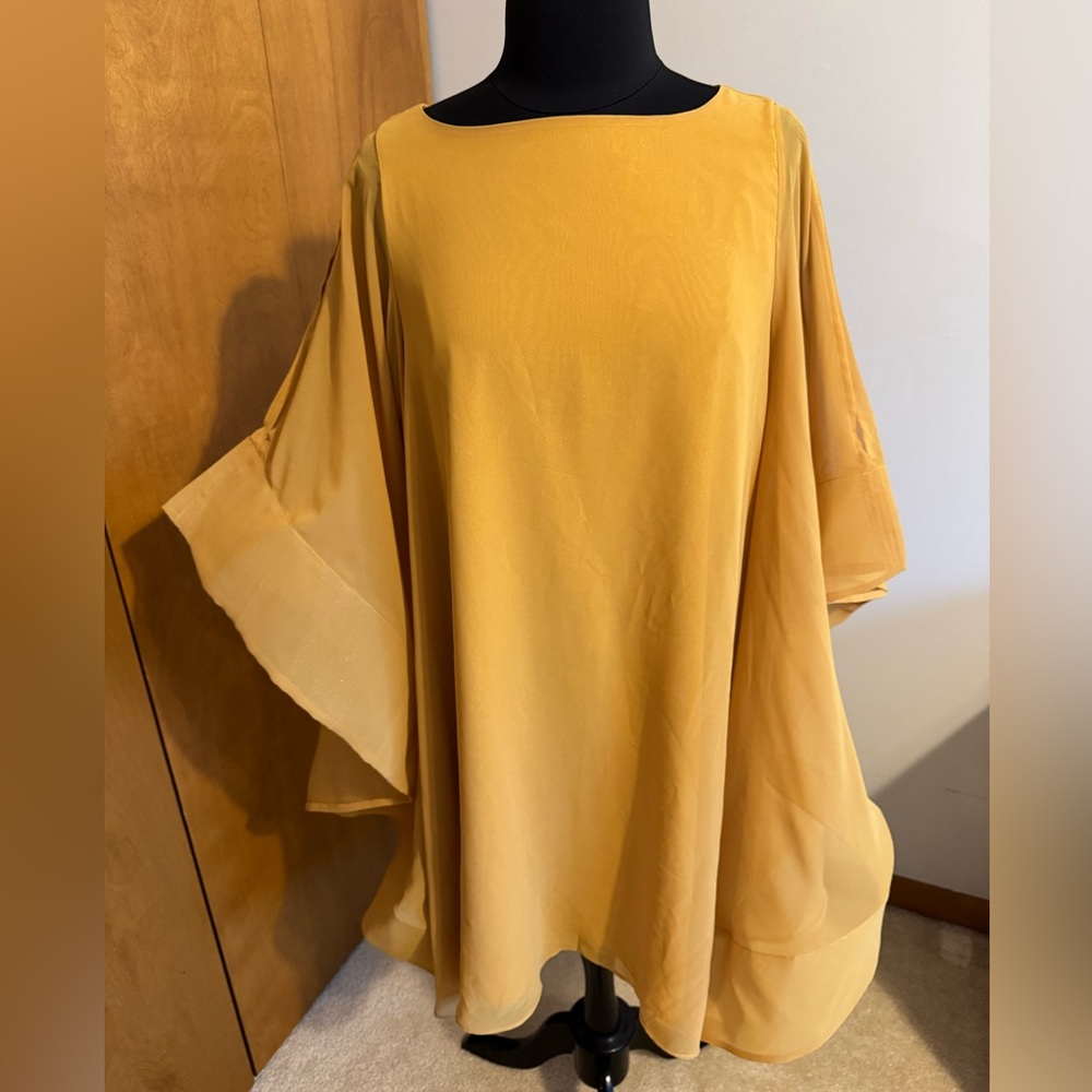 Gracia Mustard Yellow Flowing Dress